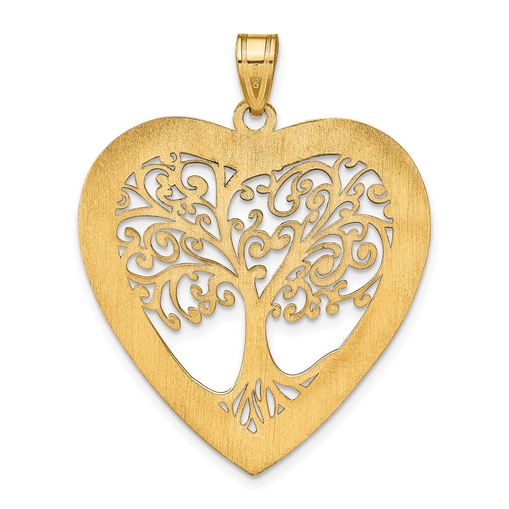 14KY Heart Family Tree Pendant