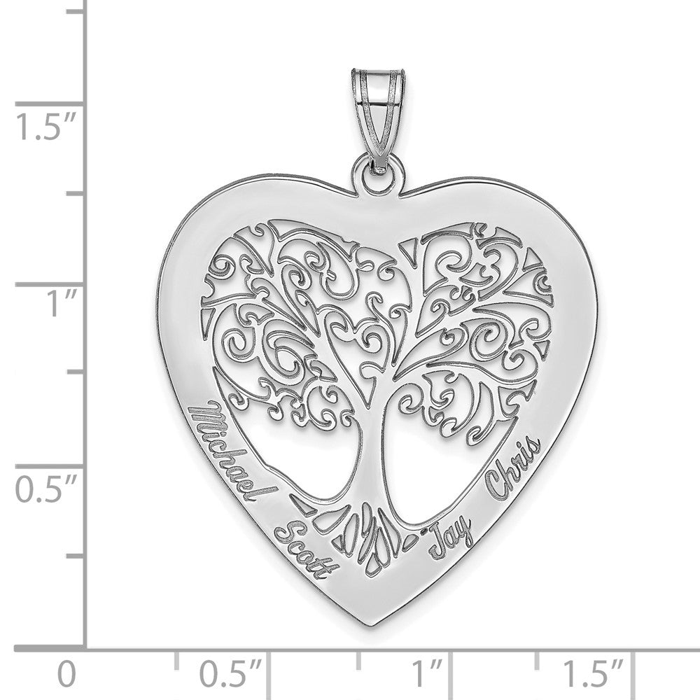 10KW Heart Family Tree Pendant