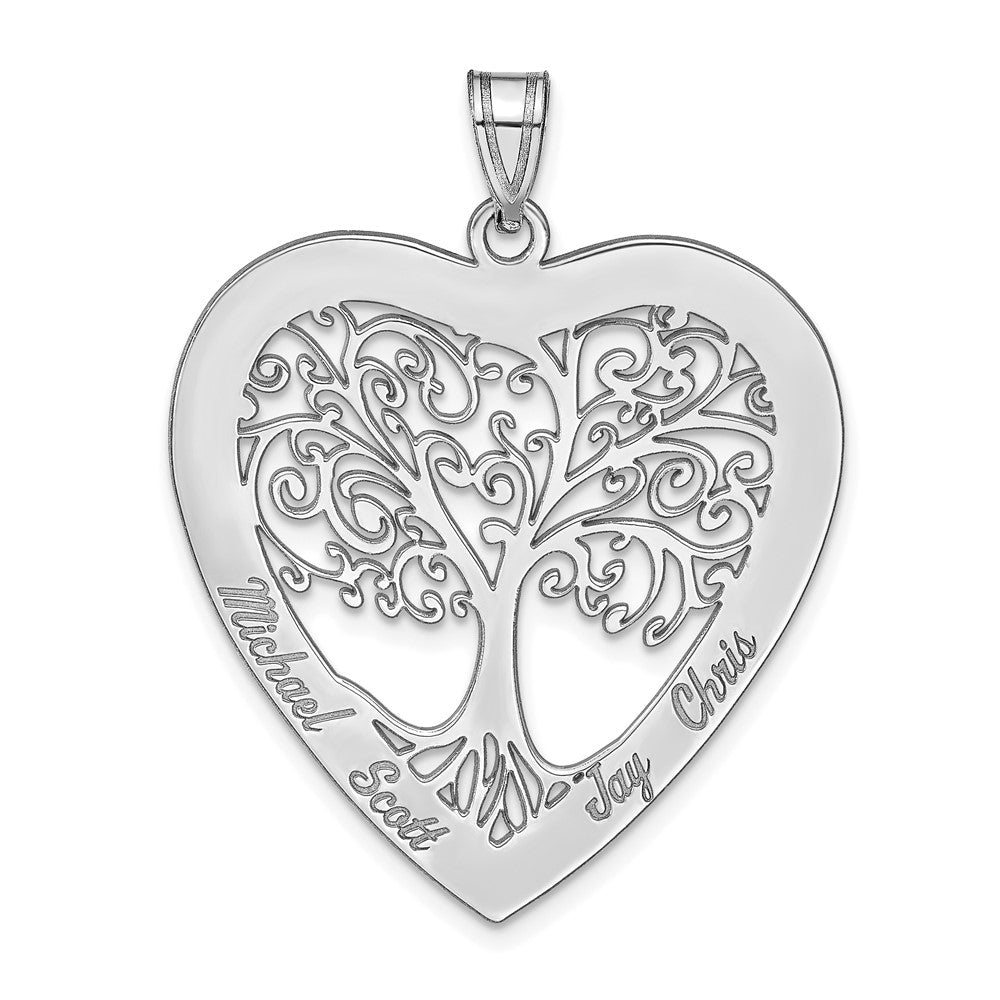 10KW Heart Family Tree Pendant