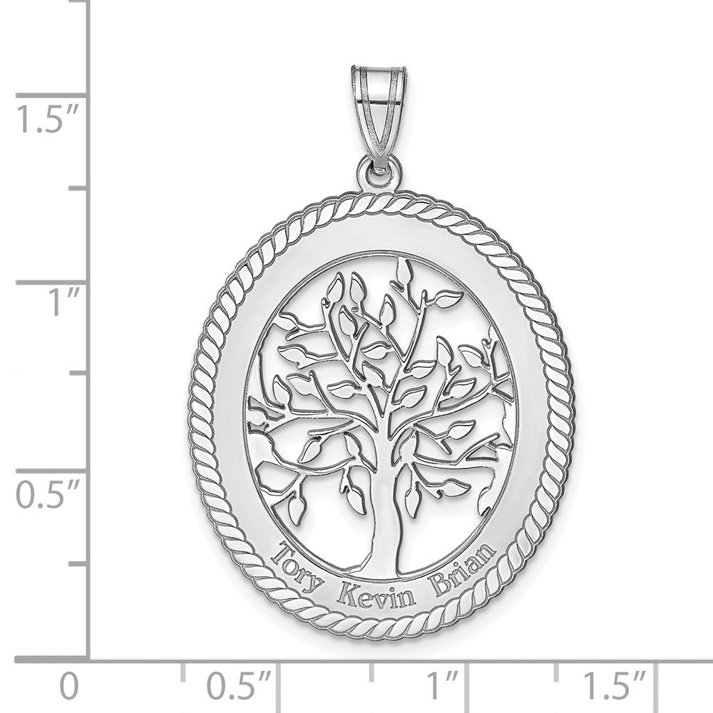 10KW Oval Family Tree Pendant