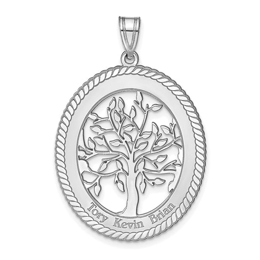 10KW Oval Family Tree Pendant