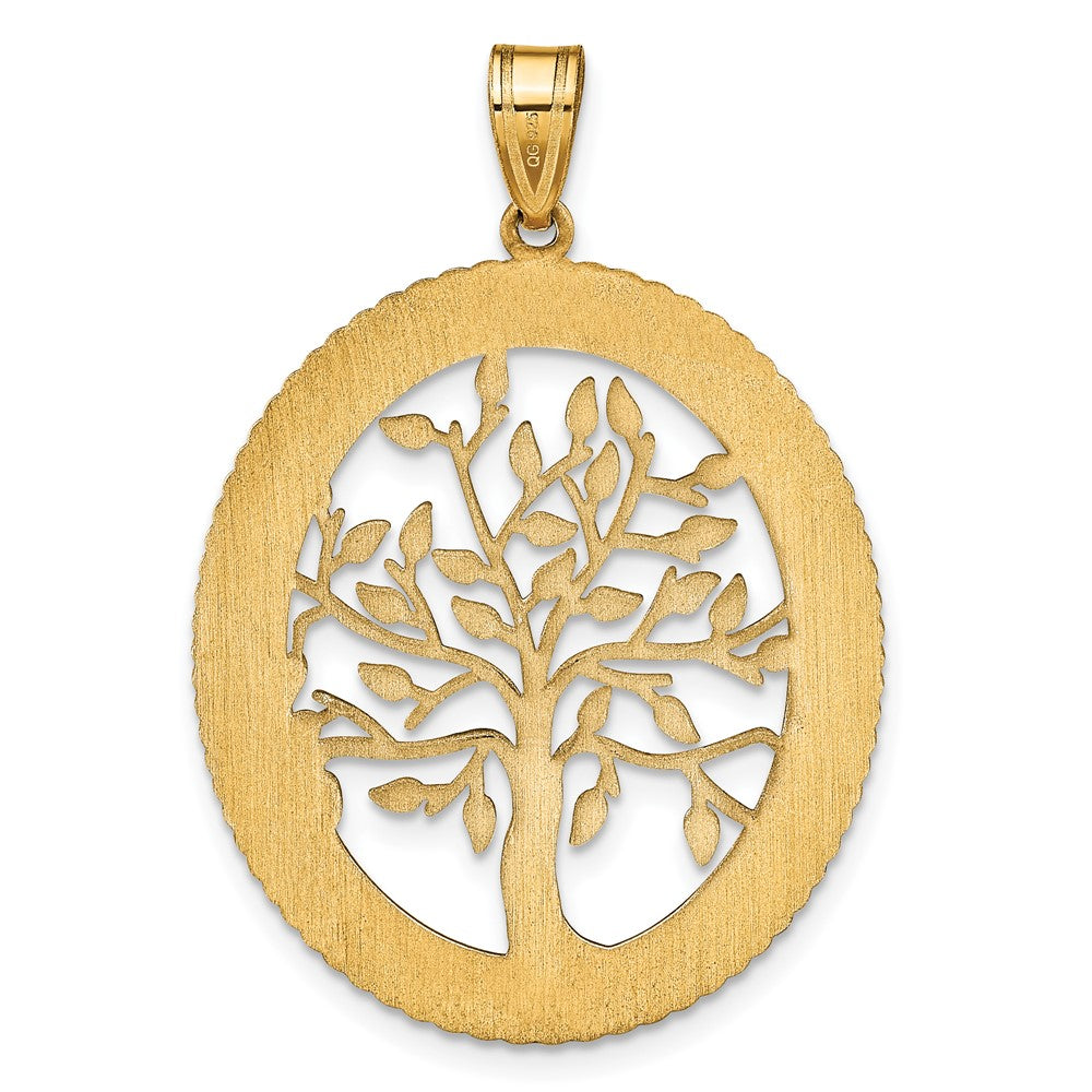 14KY Oval Family Tree Pendant