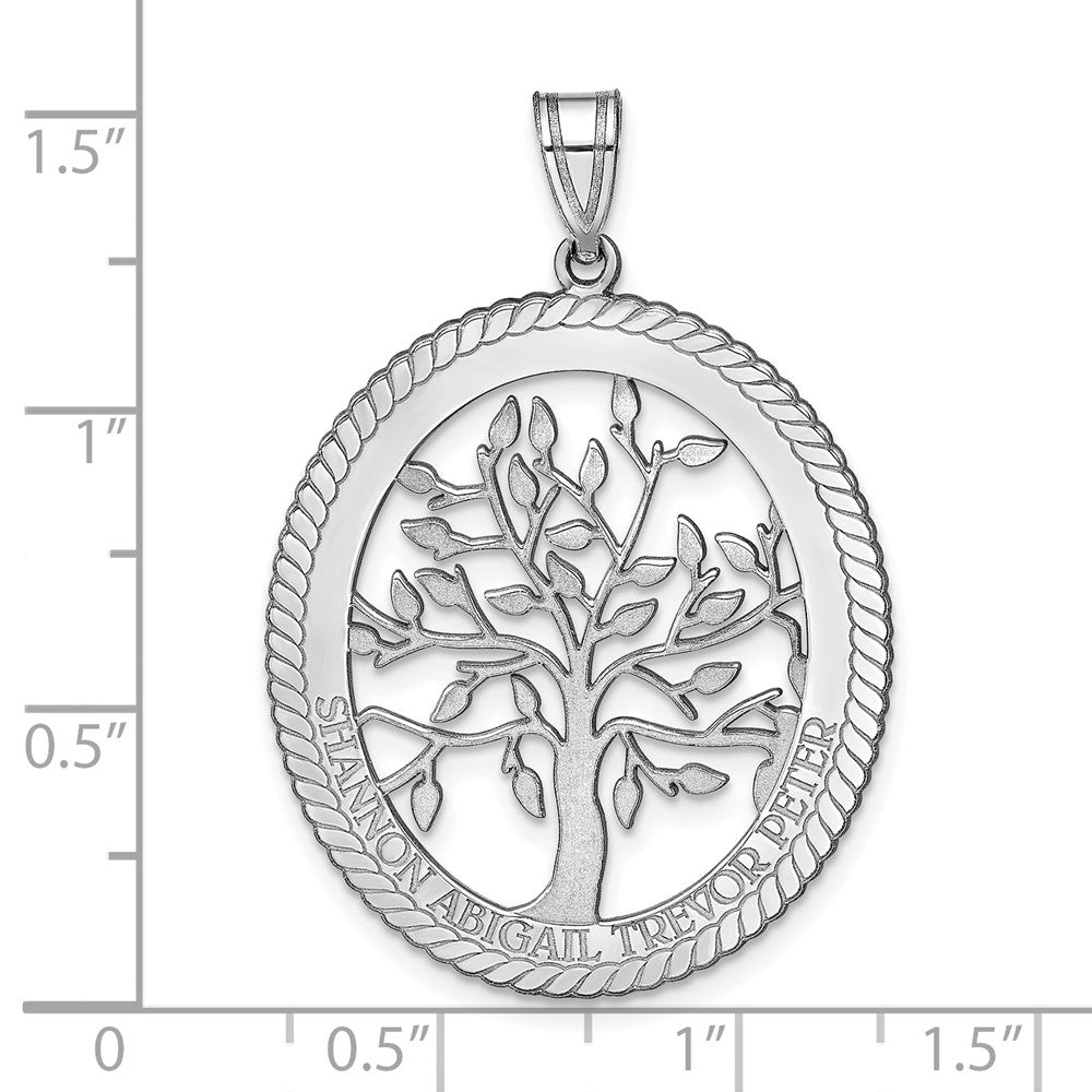 14KW Oval Family Tree Pendant