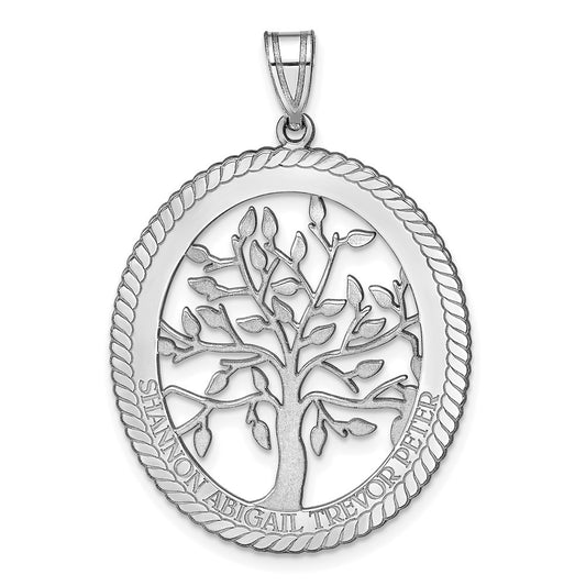 10KW Oval Family Tree Pendant