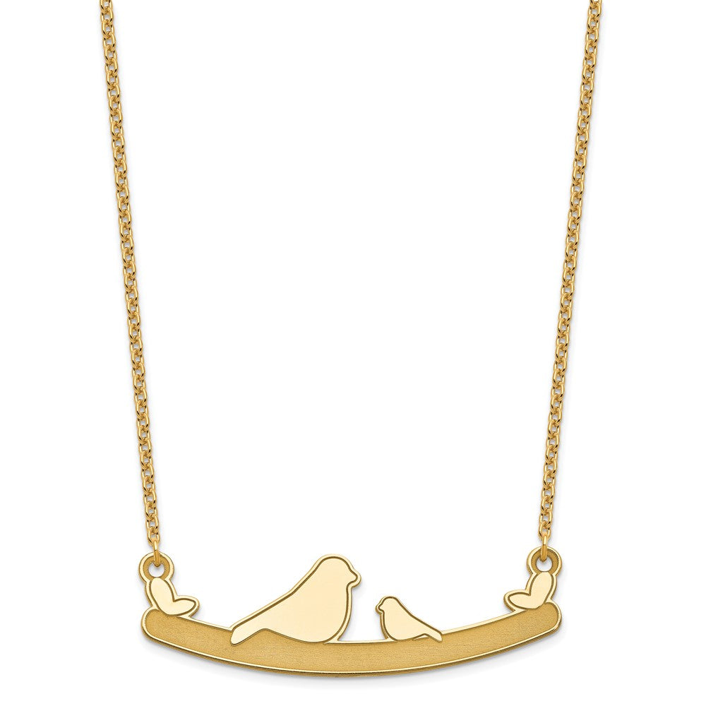 14k Rose Gold Mom and Bird Necklace