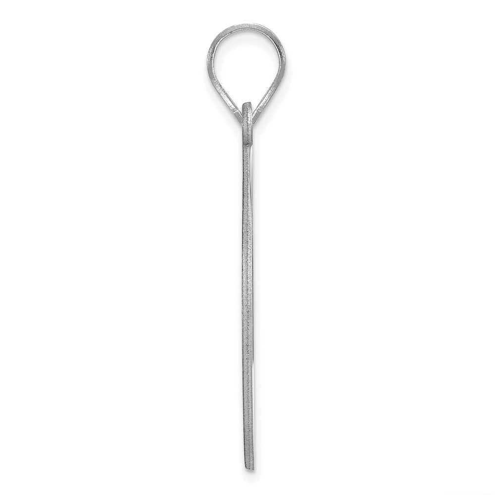 10k White Gold Brushed I LOVE YOU TO THE MOON  Pendant