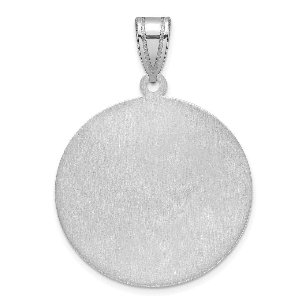 10k White Gold Brushed I LOVE YOU TO THE MOON  Pendant