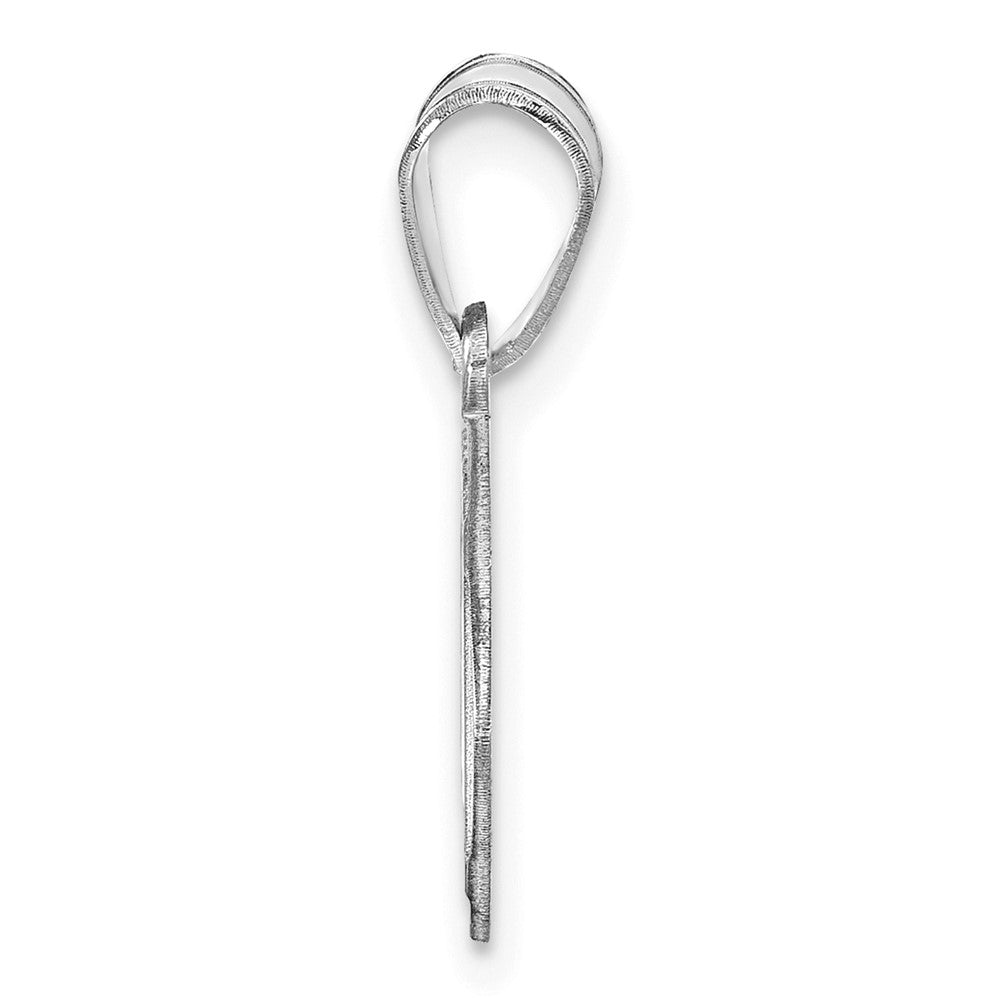 10k White Gold  Personalized Football Pendant