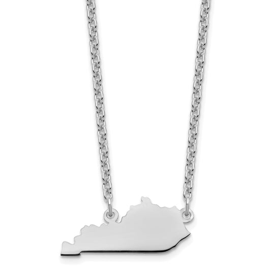 14KW Kentucky State Necklace