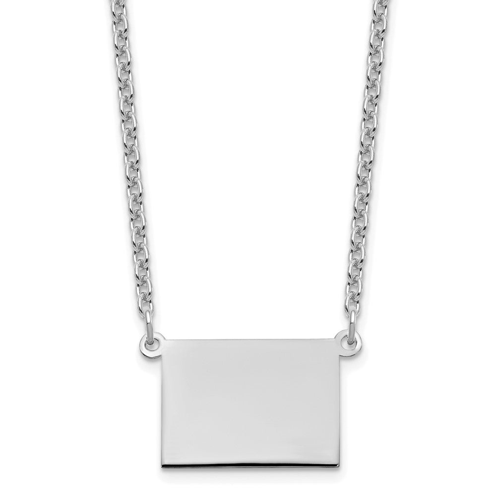 14KW Wyoming State Necklace