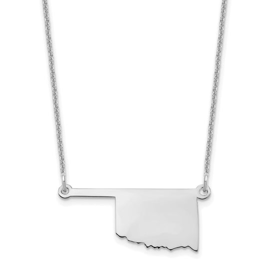 14KW Oklahoma State Necklace