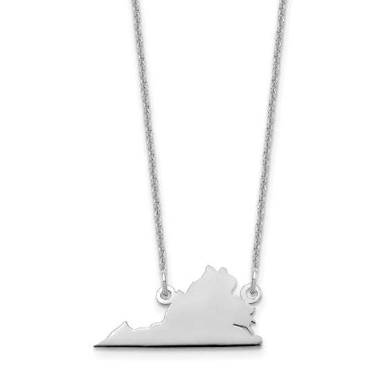 14KW Virginia State Necklace