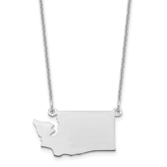 14KW Washington State Necklace