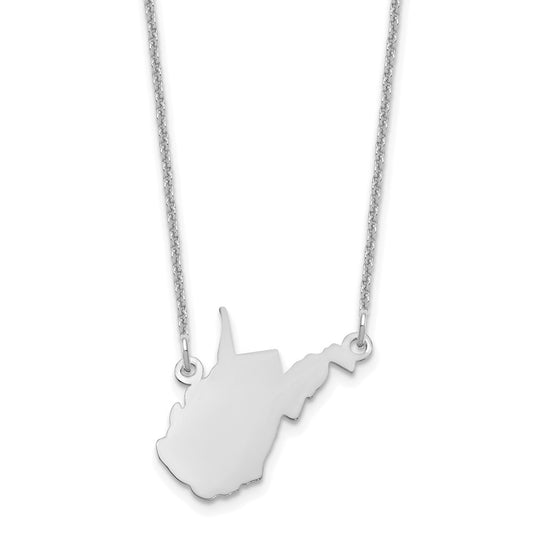 14KW Wisconsin State Necklace