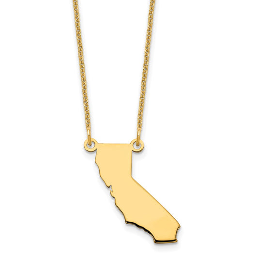 14KY California State Necklace