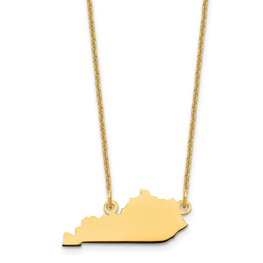 14KY Kentucky State Necklace