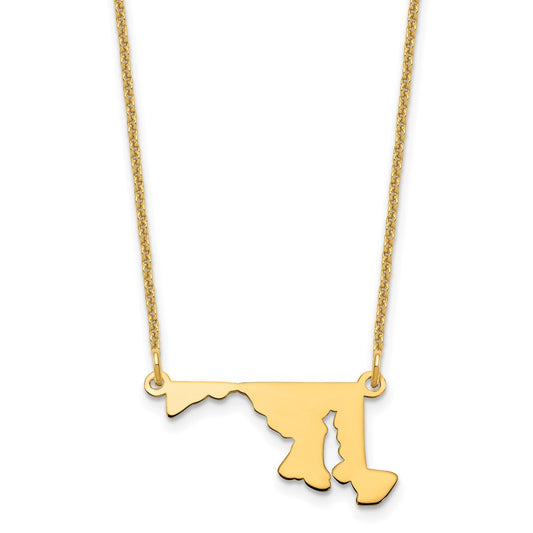 14KY Maryland State Necklace