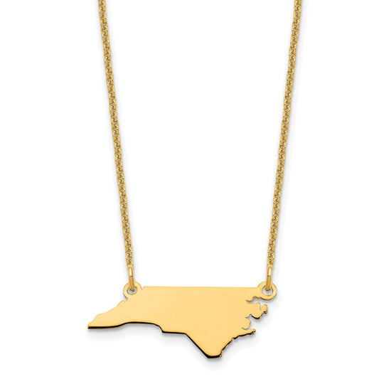 14KY North Carolina State Necklace