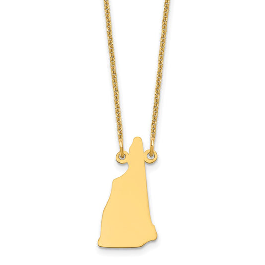 14KY New Hampshire State Necklace