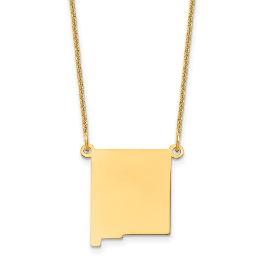 14KY New Mexico State Necklace