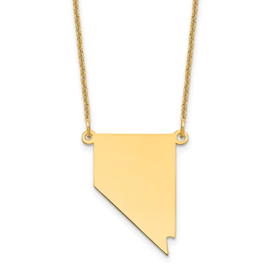 14KY Nevada State Necklace