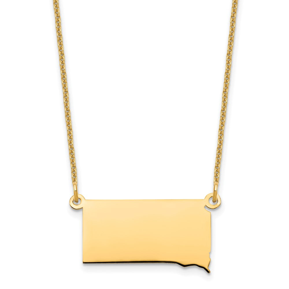 14KY South Dakota State Necklace
