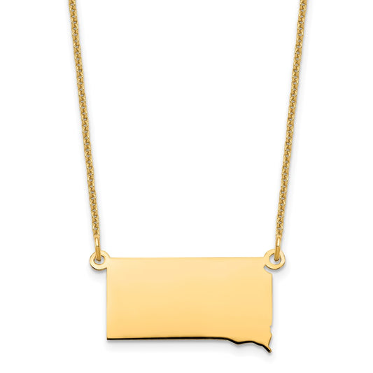14KY South Dakota State Necklace