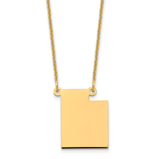 14KY Utah State Necklace