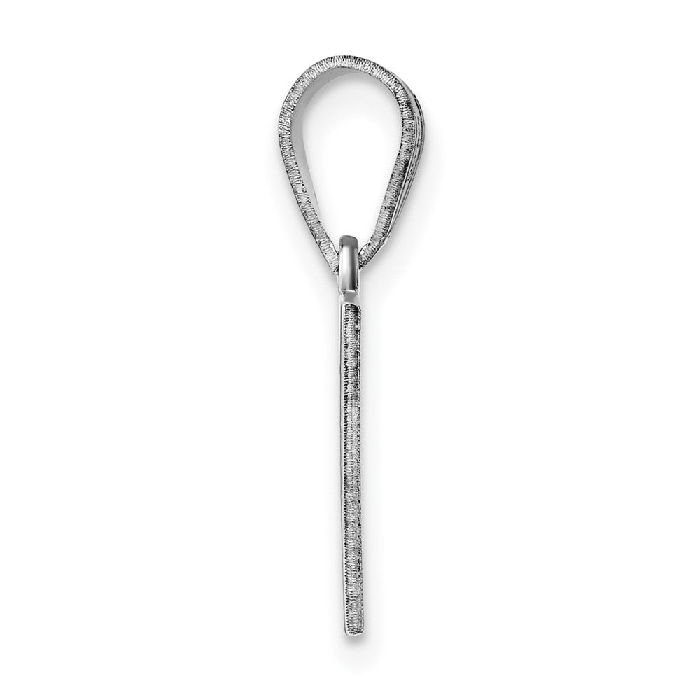 Sterling Silver/Rhodium-plated Wyoming State Pendant