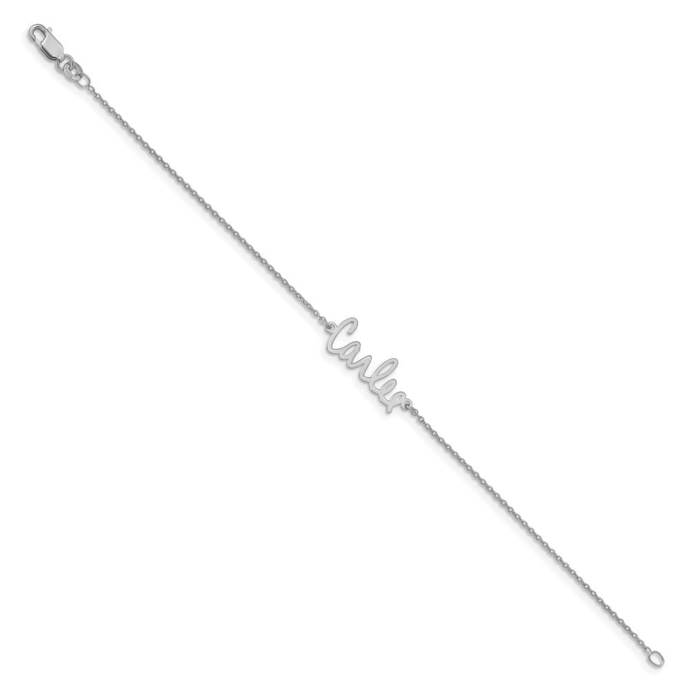 14k White Gold Signature Bracelet