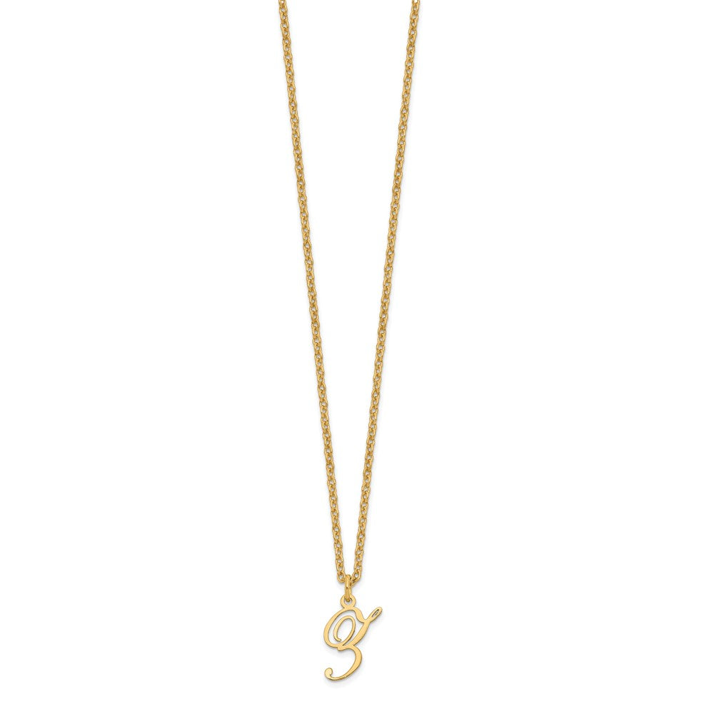 Sterling Silver Gold-plated Letter Z Initial Necklace