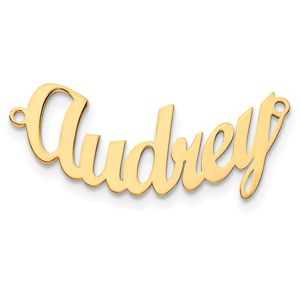 Sterling Silver/Gold-plated Curved Name Plate