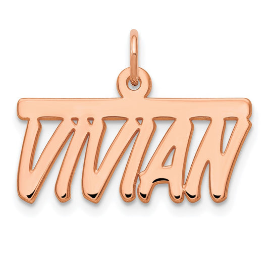14k Rose Gold Top Bar Name Plate