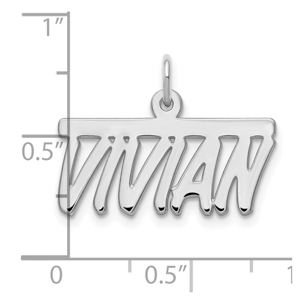 10k White Gold Top Bar Name Plate