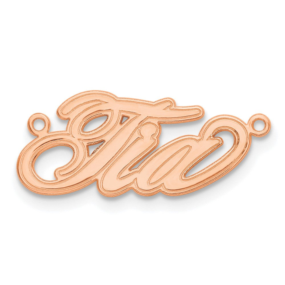 Sterling Silver/Rose-plated Etched Name Plate