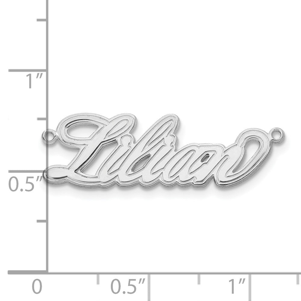 10k White Gold Etched Name Plate