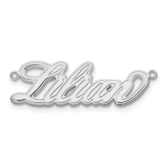 10k White Gold Etched Name Plate