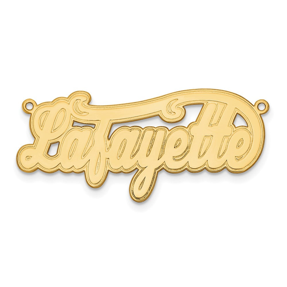 14k Yellow Gold  Etched Name Plate