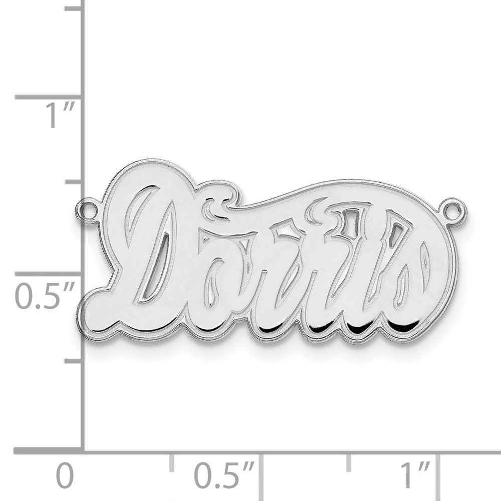 14k White Gold Etched Name Plate