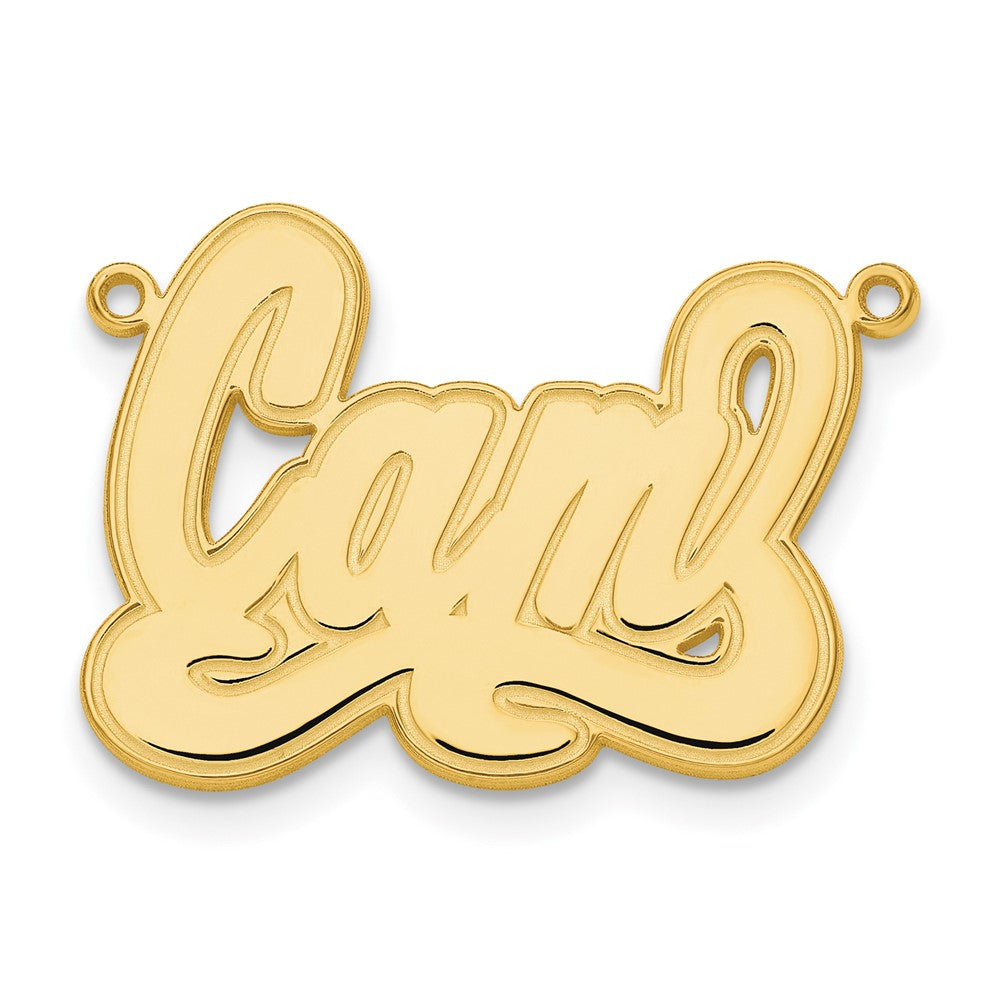 Sterling Silver/Gold-plated Etched Name Plate