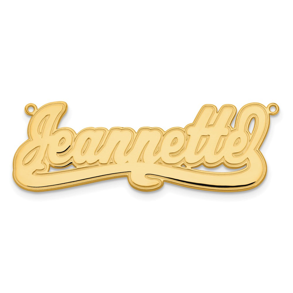 14k Rose Gold Etched Name Plate