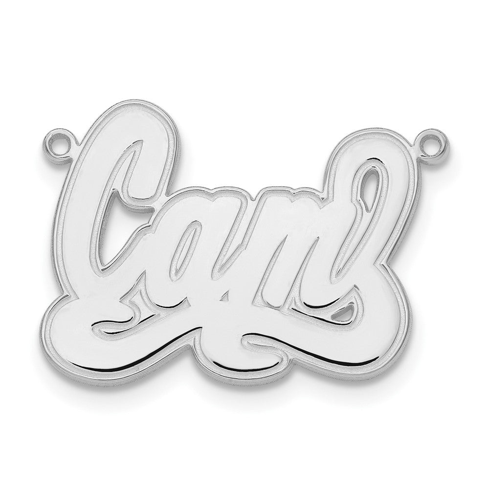 Sterling Silver/Rhodium-plated Etched Name Plate