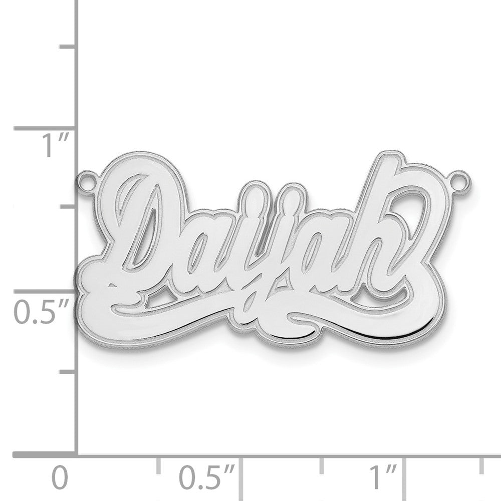 Sterling Silver/Rhodium-plated Etched Name Plate