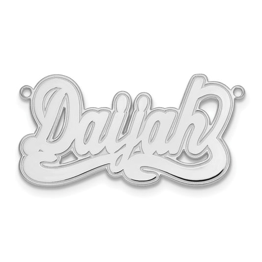 10k White Gold Etched Name Plate