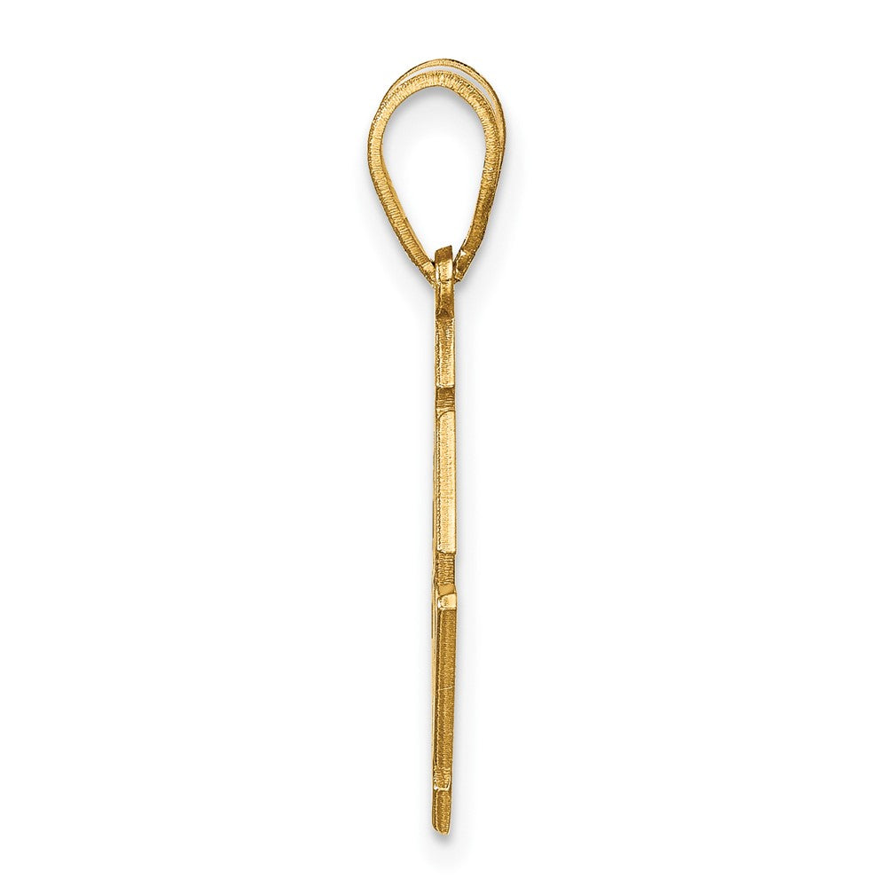 Sterling Silver/Gold-plated Diamond Shape Monogram Pendant