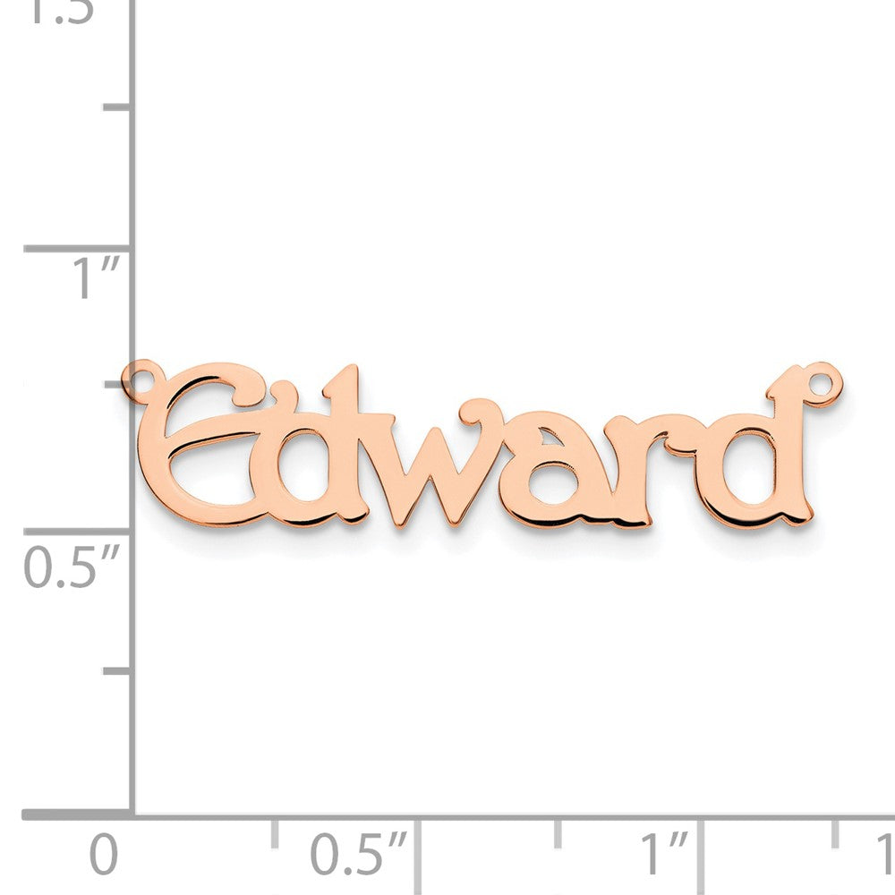 Sterling Silver/Rose-plated Polished Name Plate