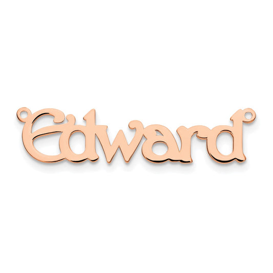 14k Rose Gold Polished Name Plate