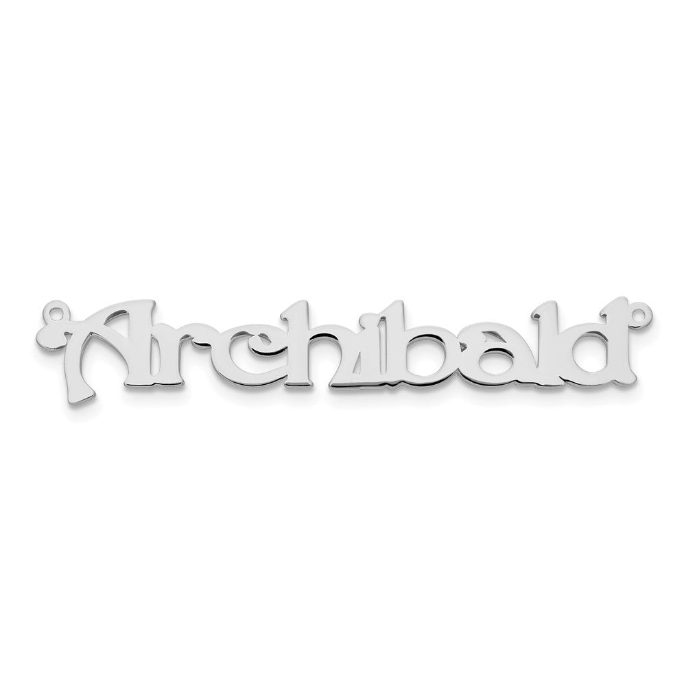 10k White Gold Polished Name Plate
