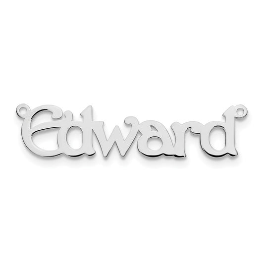 10k White Gold Polished Name Plate