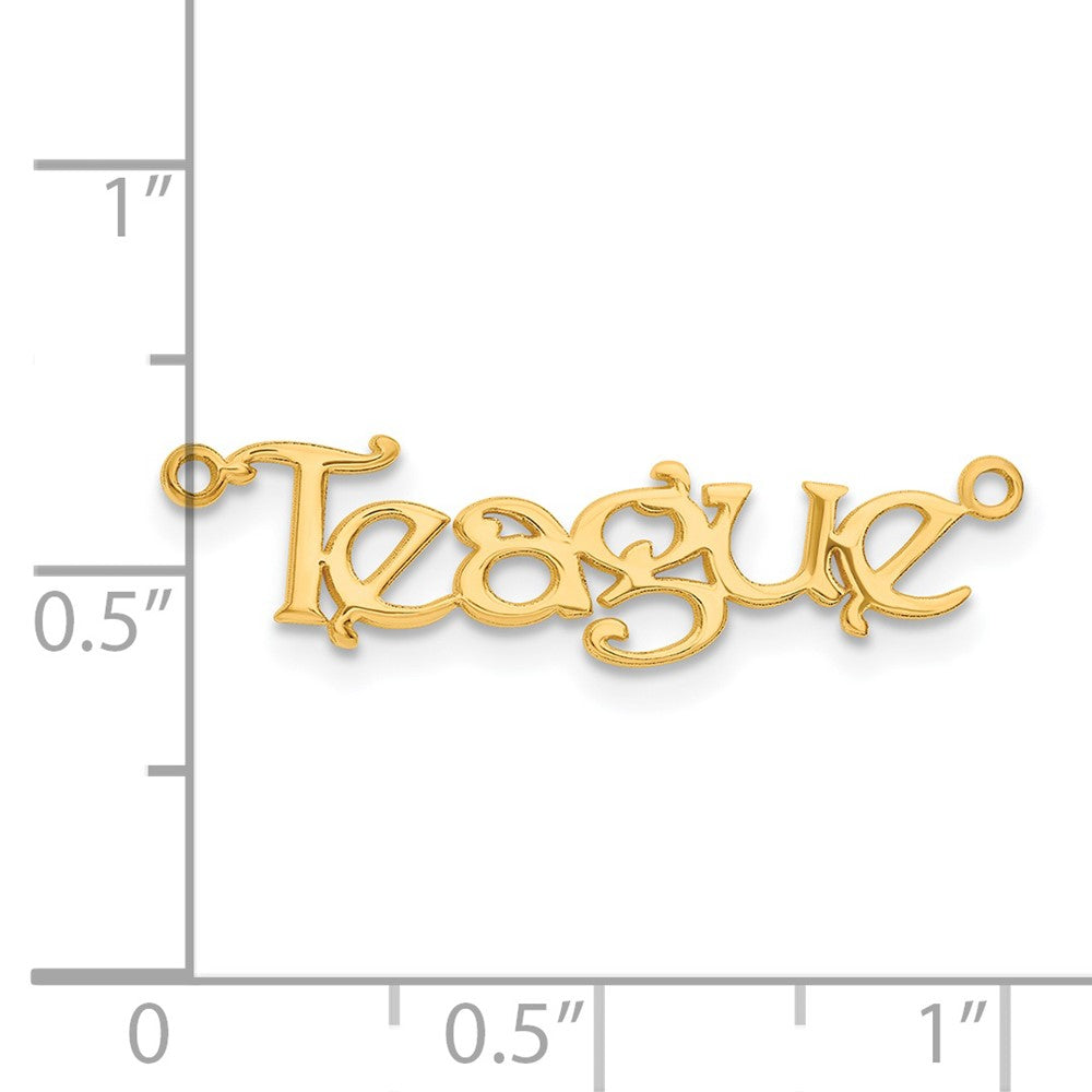 Sterling Silver/Gold-plated Name Plate